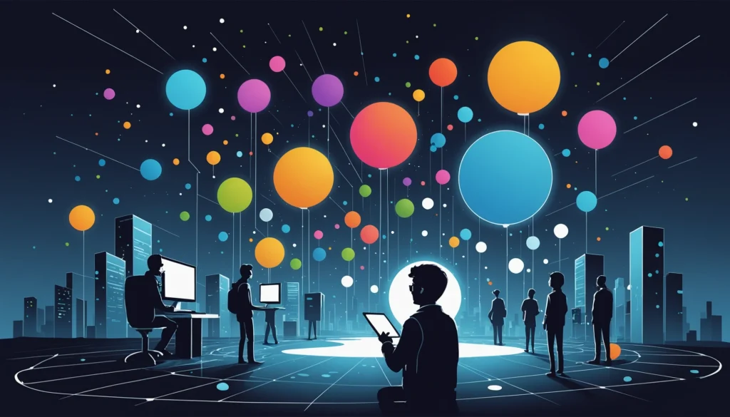 Where to Find Publicly Available Email Databases, Digital art, technology concept, abstract, clean lines, minimalist, corporate blue and white, data visualization, glowing nodes, wordpress, php, html, css