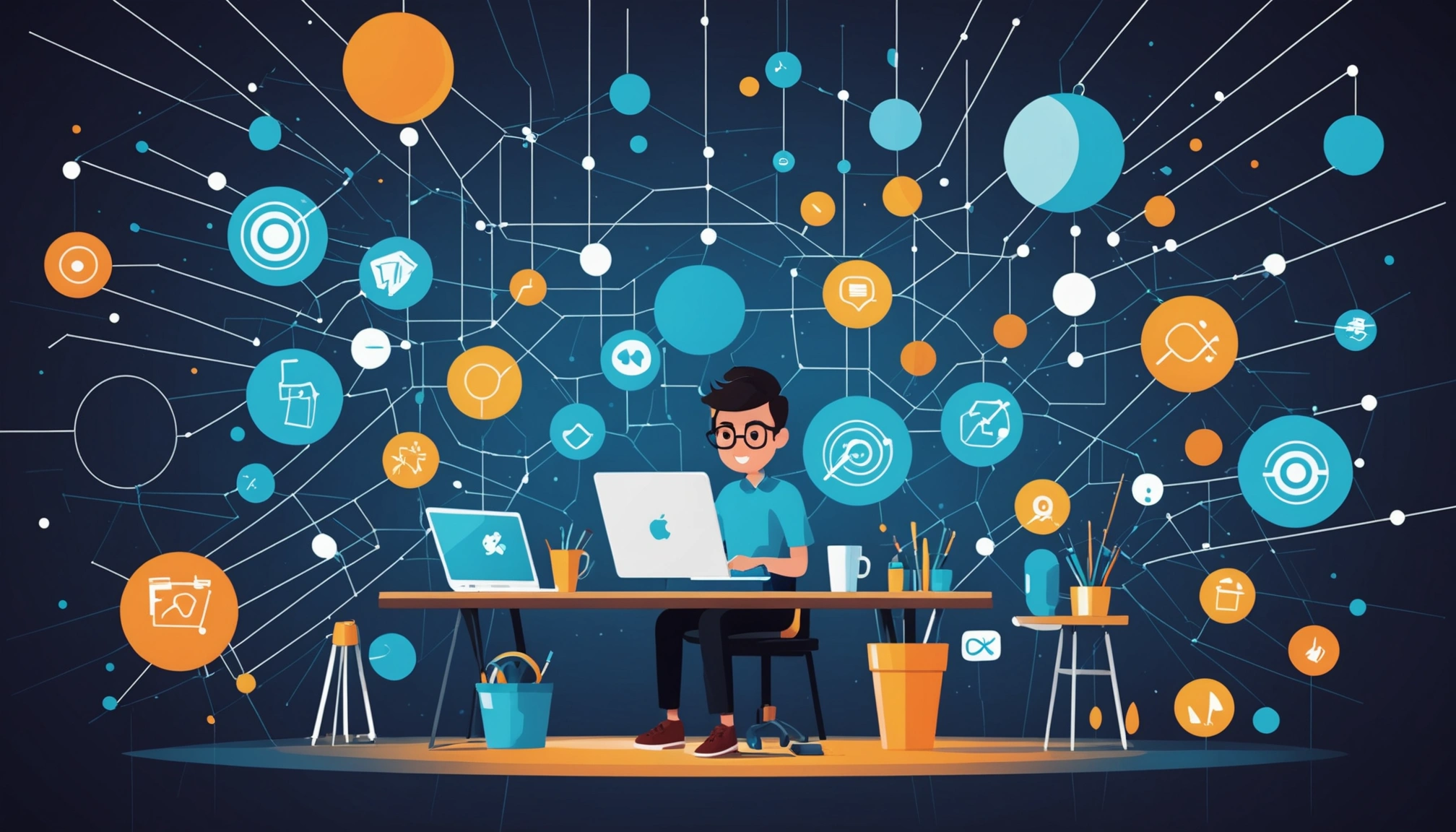 Where to Look for Wholesale Distributors Contacts, Digital art, technology concept, abstract, clean lines, minimalist, corporate blue and white, data visualization, glowing nodes, wordpress, php, html, css