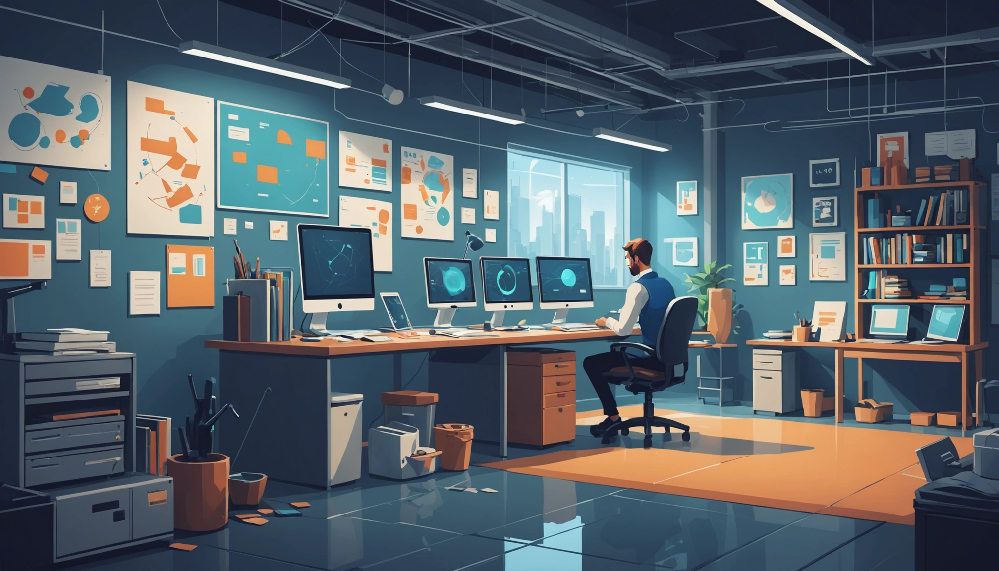 Where to Find Manufacturing Companies Leads, Digital art, technology concept, abstract, clean lines, minimalist, corporate blue and white, data visualization, glowing nodes, wordpress, php, html, css