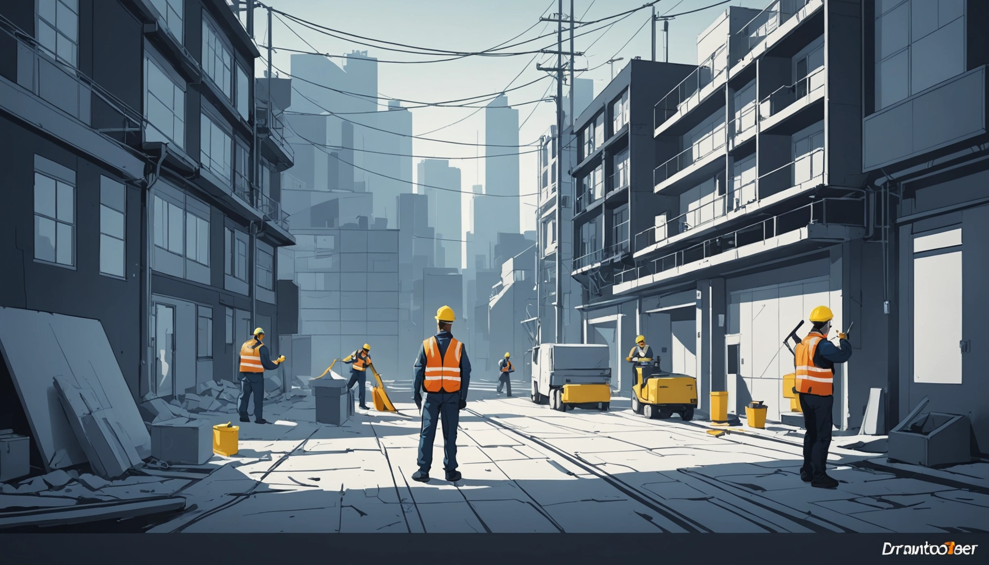 Where to Scrape Construction Leads and Contractors, Digital art, technology concept, abstract, clean lines, minimalist, corporate blue and white, data visualization, glowing nodes, wordpress, php, html, css