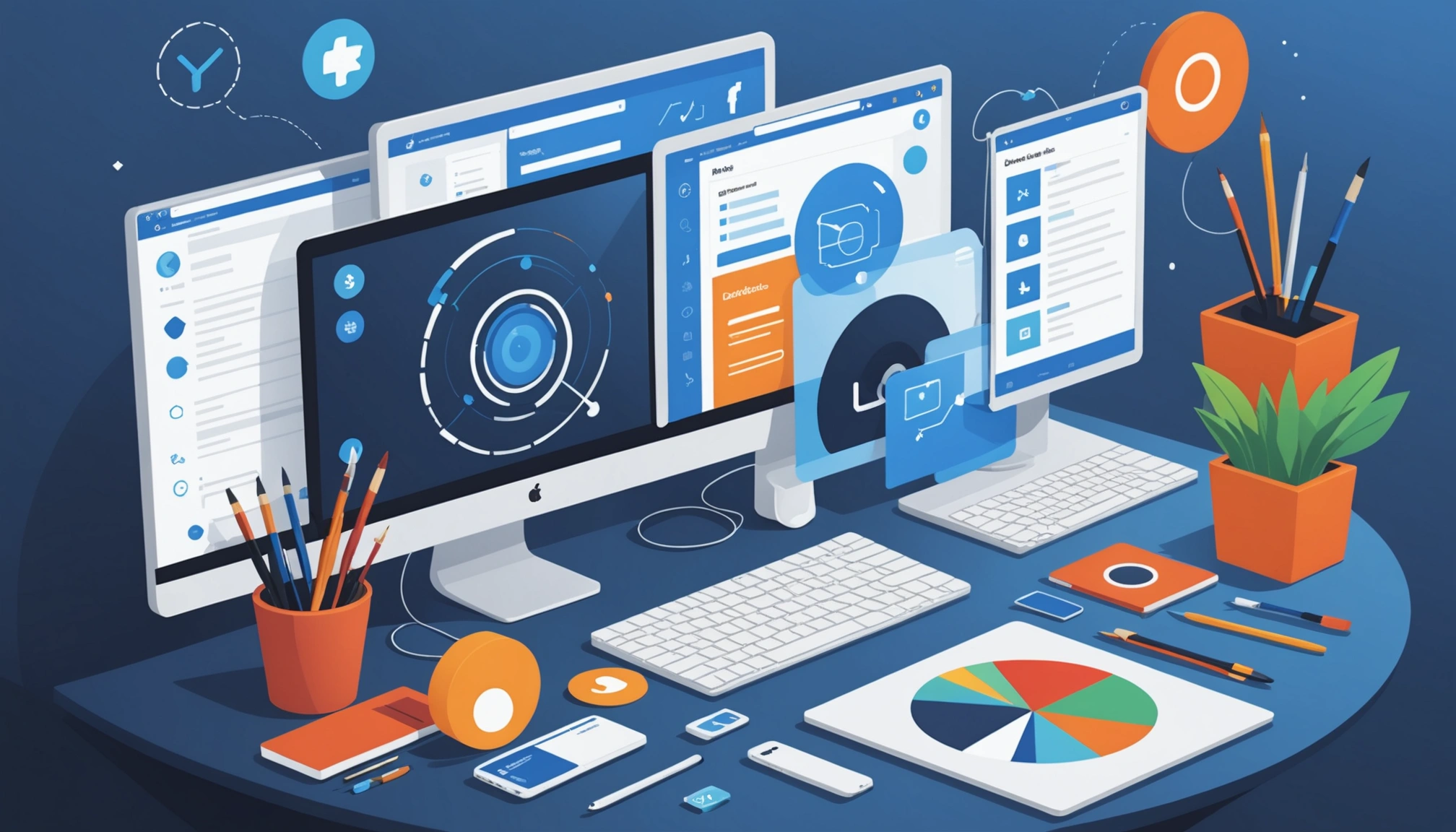 Where to Scrape Facebook Group Members Emails, Digital art, technology concept, abstract, clean lines, minimalist, corporate blue and white, data visualization, glowing nodes, wordpress, php, html, css