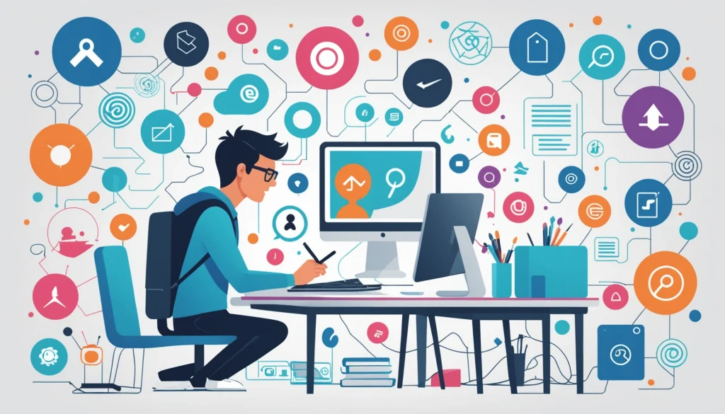 Where to Find Slack Community Members Contact Info, Digital art, technology concept, abstract, clean lines, minimalist, corporate blue and white, data visualization, glowing nodes, wordpress, php, html, css