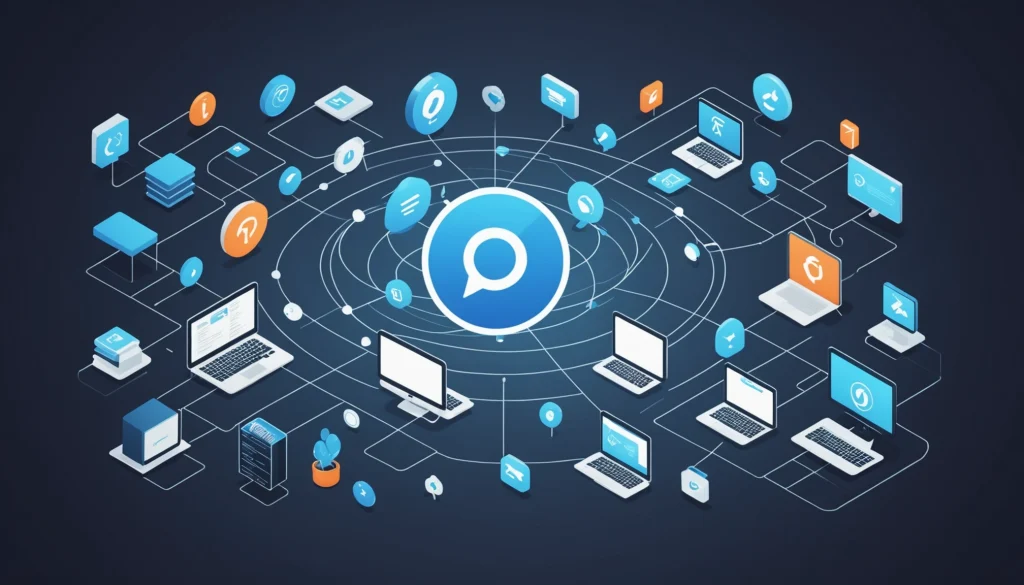 Where to Find Telegram Group Members Contacts, Digital art, technology concept, abstract, clean lines, minimalist, corporate blue and white, data visualization, glowing nodes, wordpress, php, html, css