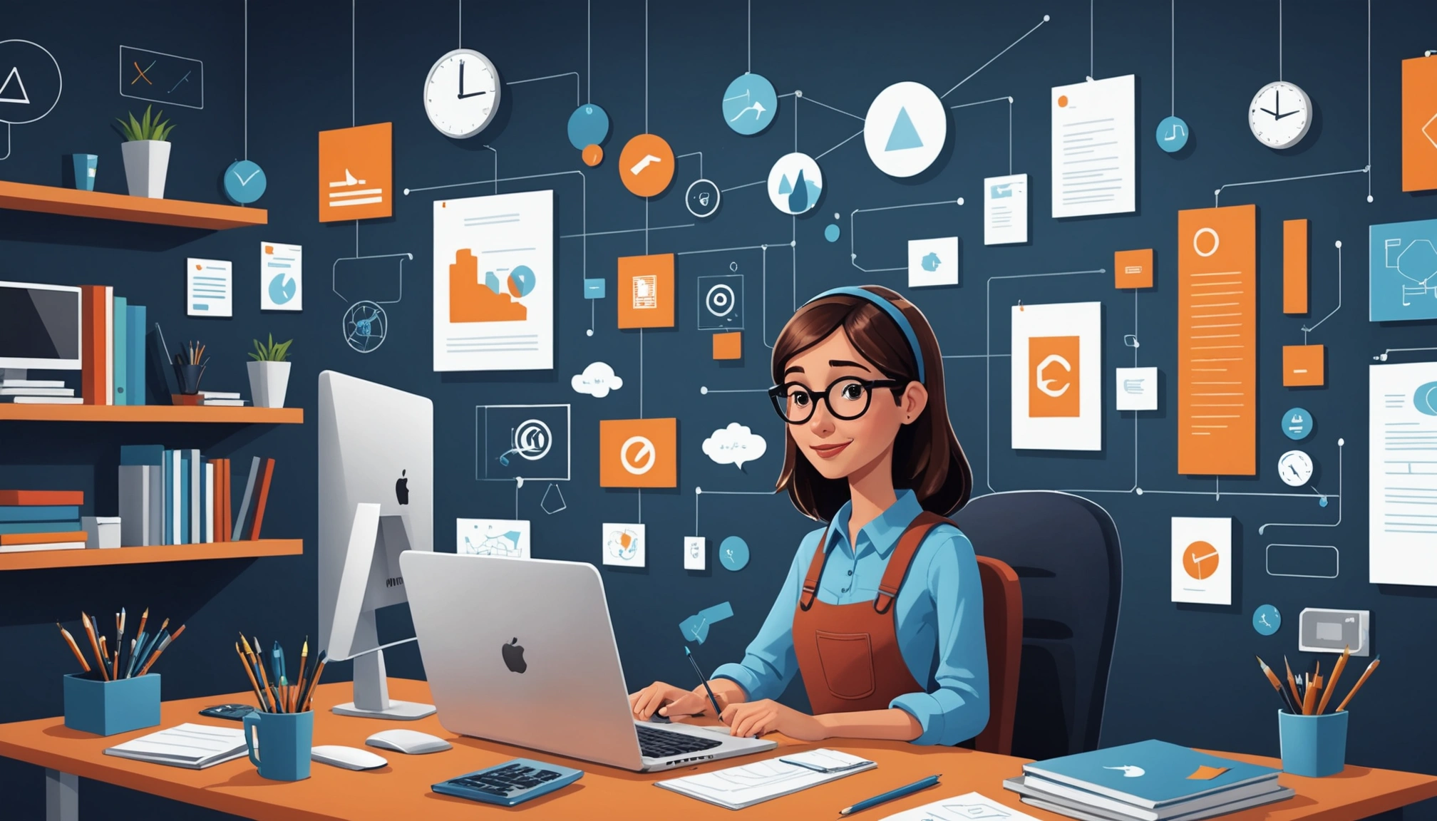 Where to Find Companies Using HubSpot, Digital art, technology concept, abstract, clean lines, minimalist, corporate blue and white, data visualization, glowing nodes, wordpress, php, html, css