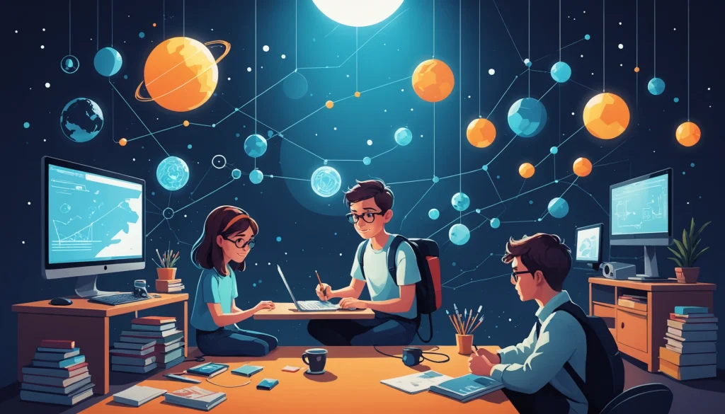 Where to Find Creatives on Behance, Digital art, technology concept, abstract, clean lines, minimalist, corporate blue and white, data visualization, glowing nodes, wordpress, php, html, css