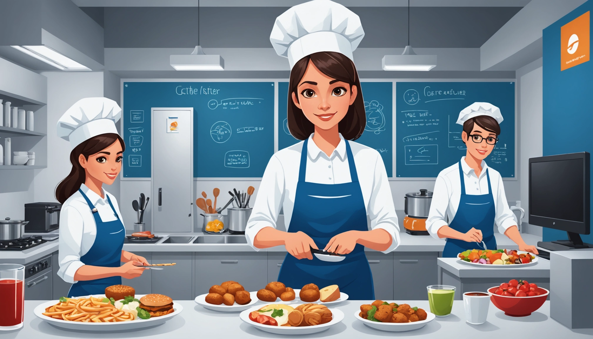 Where to Find Caterers Contact Details, Digital art, technology concept, abstract, clean lines, minimalist, corporate blue and white, data visualization, glowing nodes, wordpress, php, html, css
