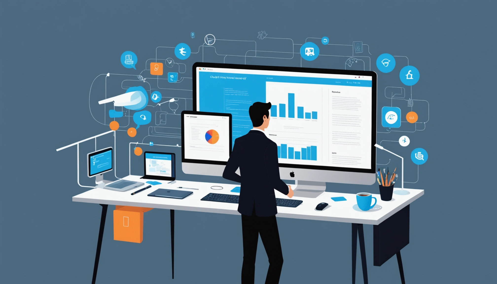 Where to Scrape Attorneys Emails, Digital art, technology concept, abstract, clean lines, minimalist, corporate blue and white, data visualization, glowing nodes, wordpress, php, html, css