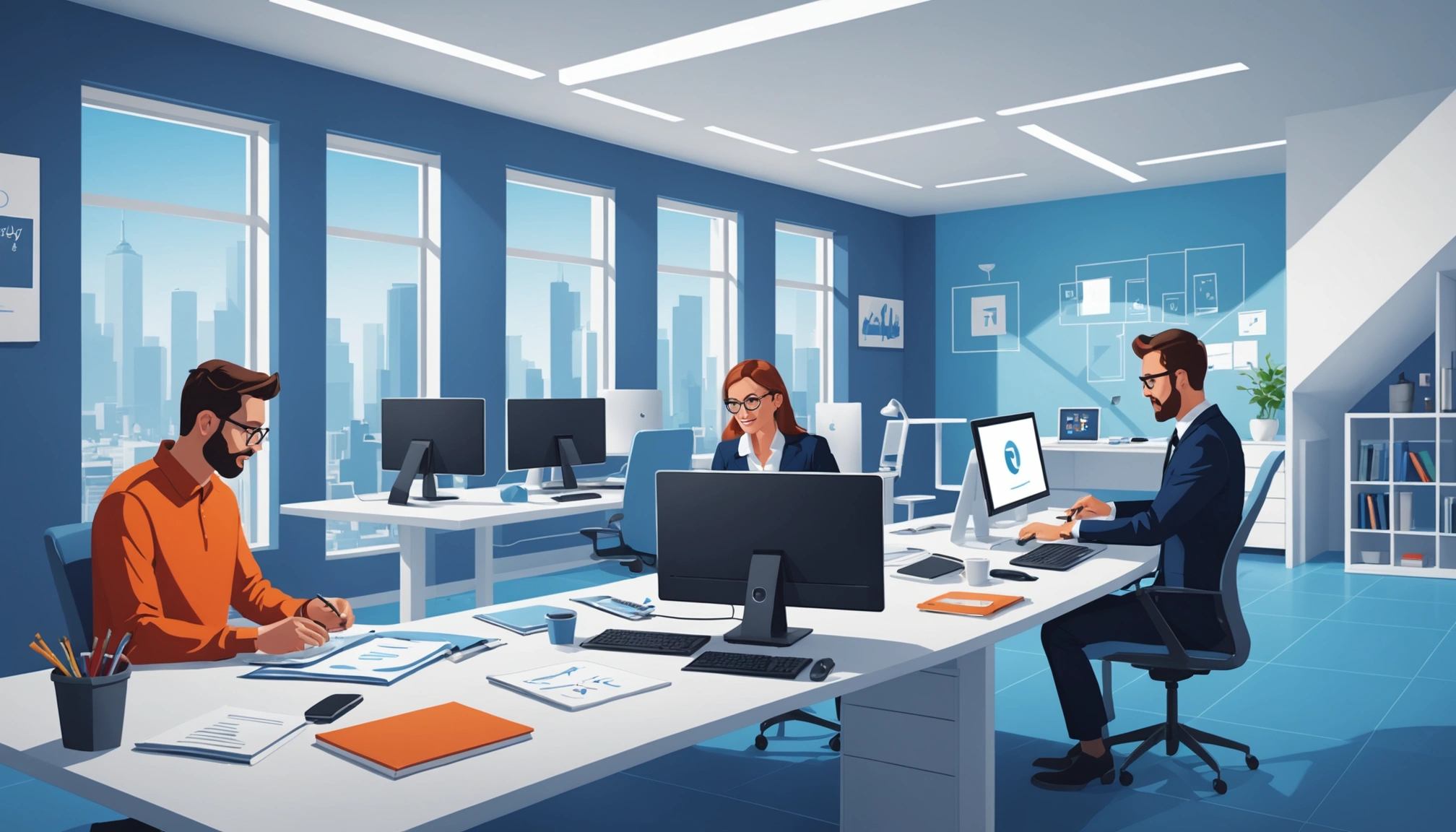 Where to Find Real Estate Brokers Contact Details, Digital art, technology concept, abstract, clean lines, minimalist, corporate blue and white, data visualization, glowing nodes, wordpress, php, html, css