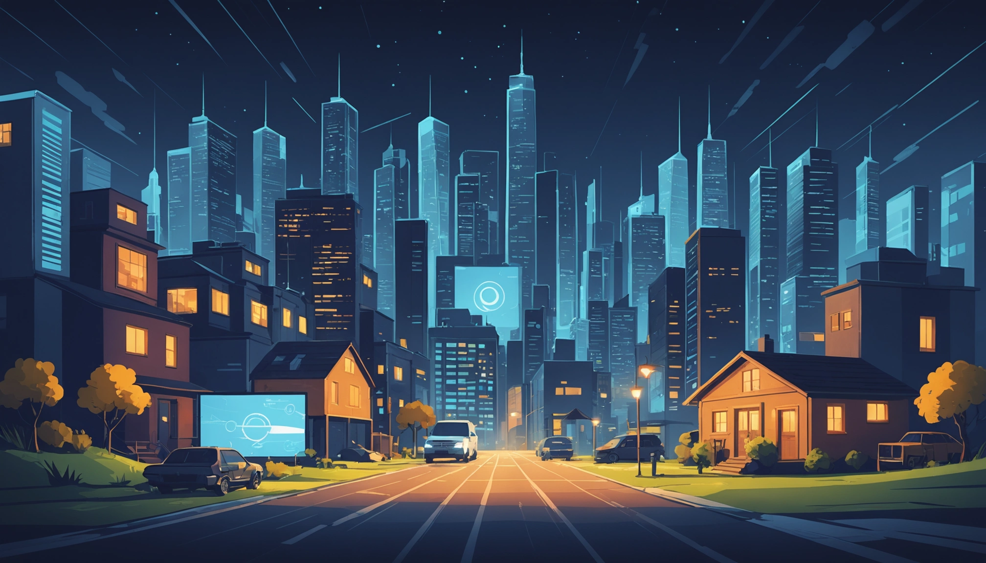 Where to Extract Leads from Property Managers, Digital art, technology concept, abstract, clean lines, minimalist, corporate blue and white, data visualization, glowing nodes, wordpress, php, html, css