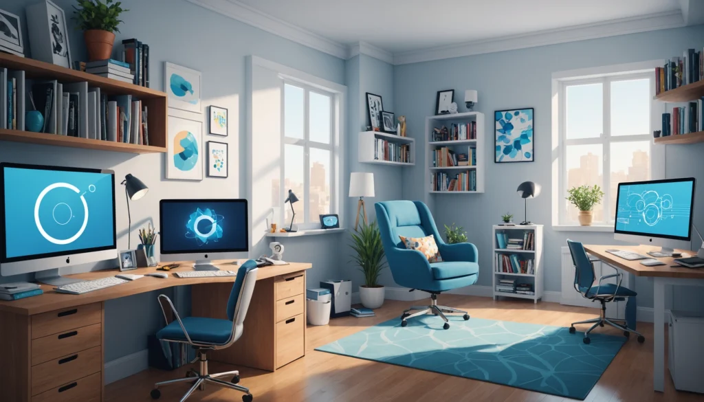 Where to Scrape Interior Designers Emails, Digital art, technology concept, abstract, clean lines, minimalist, corporate blue and white, data visualization, glowing nodes, wordpress, php, html, css