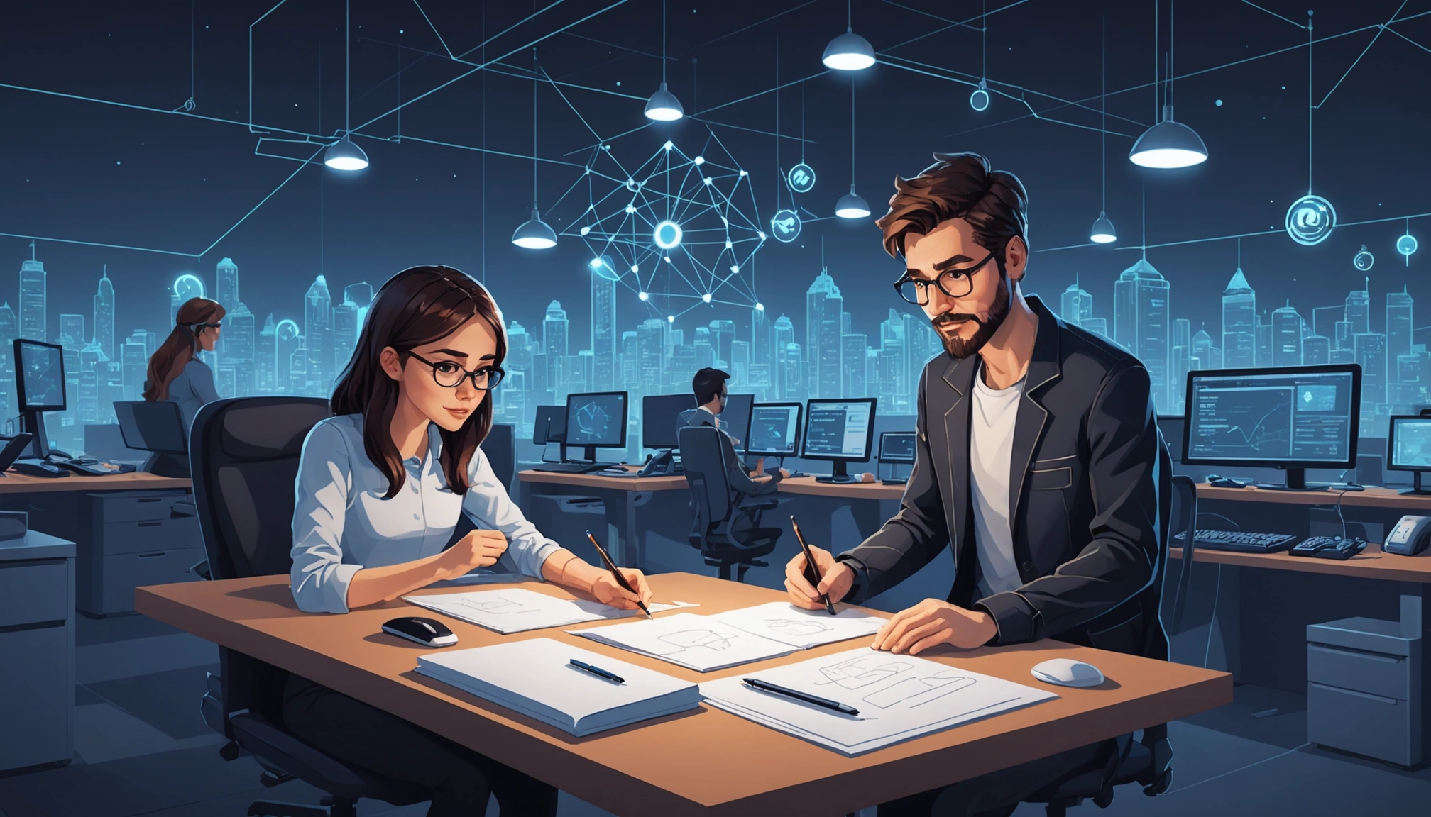 Where to Find Roofers and Siders Contact Details, Digital art, technology concept, abstract, clean lines, minimalist, corporate blue and white, data visualization, glowing nodes, wordpress, php, html, css