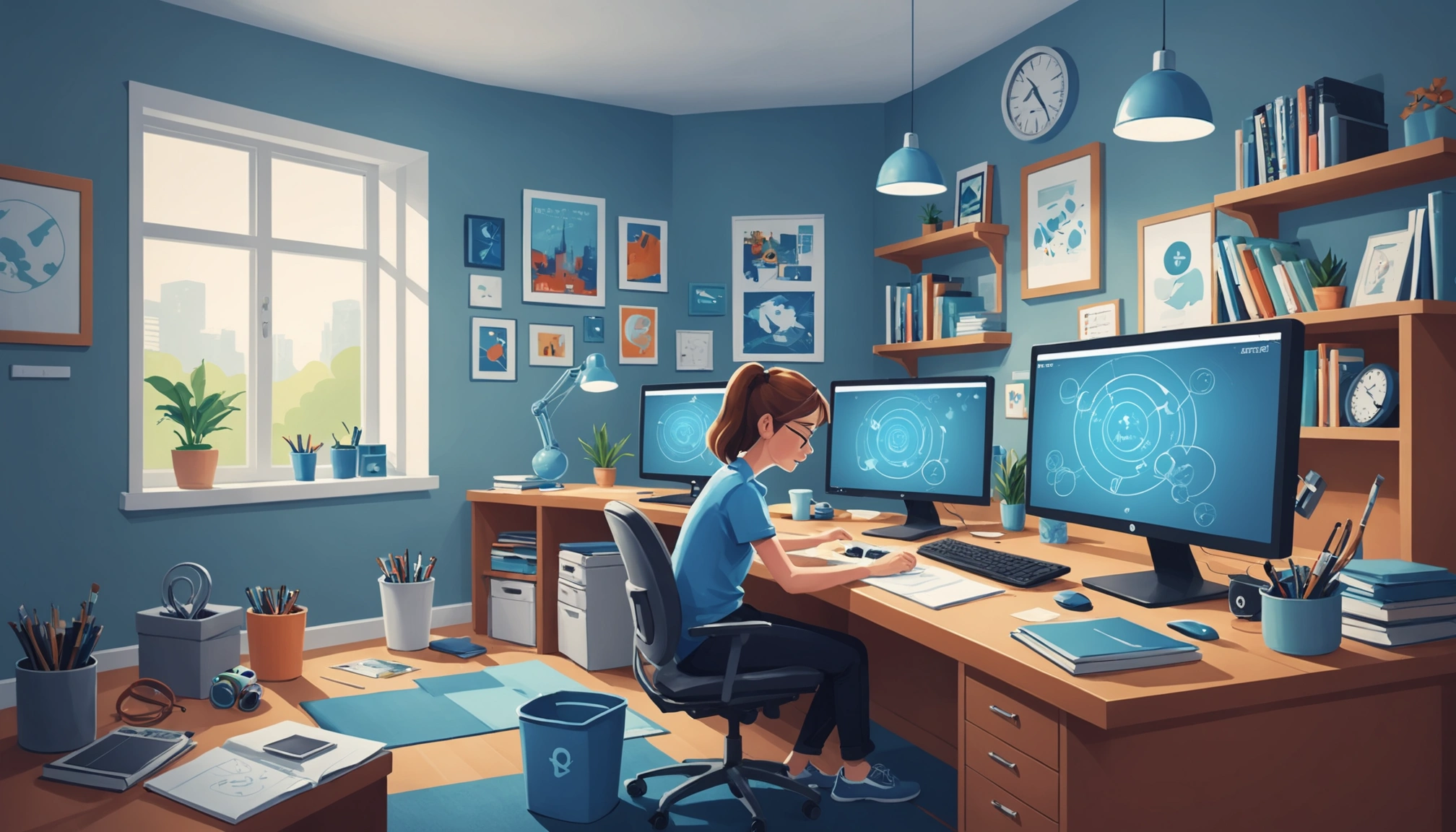 Where to Extract Leads from Cleaning Services, Digital art, technology concept, abstract, clean lines, minimalist, corporate blue and white, data visualization, glowing nodes, wordpress, php, html, css