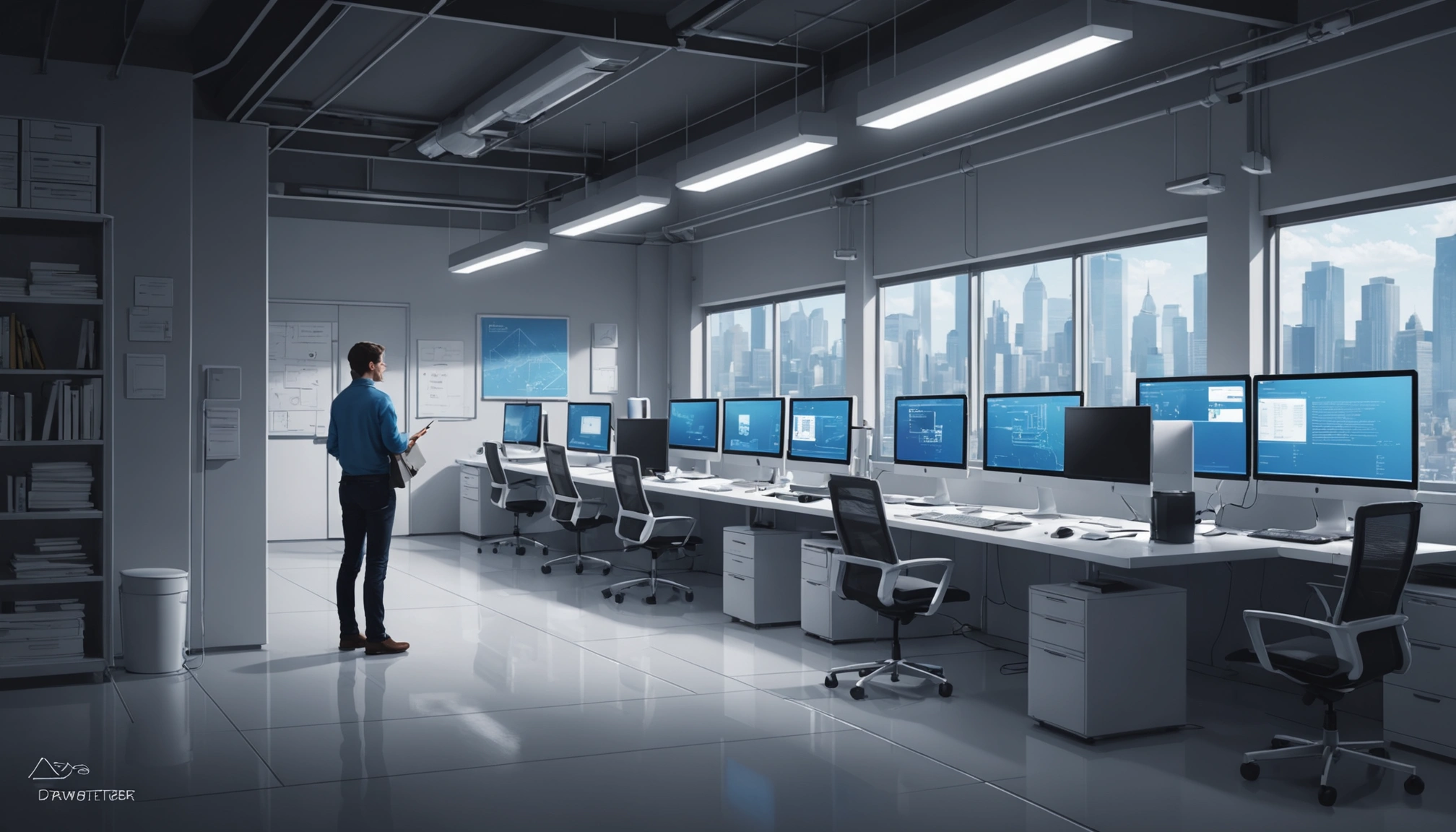 Where to Scrape Storage Facilities Emails, Digital art, technology concept, abstract, clean lines, minimalist, corporate blue and white, data visualization, glowing nodes, wordpress, php, html, css