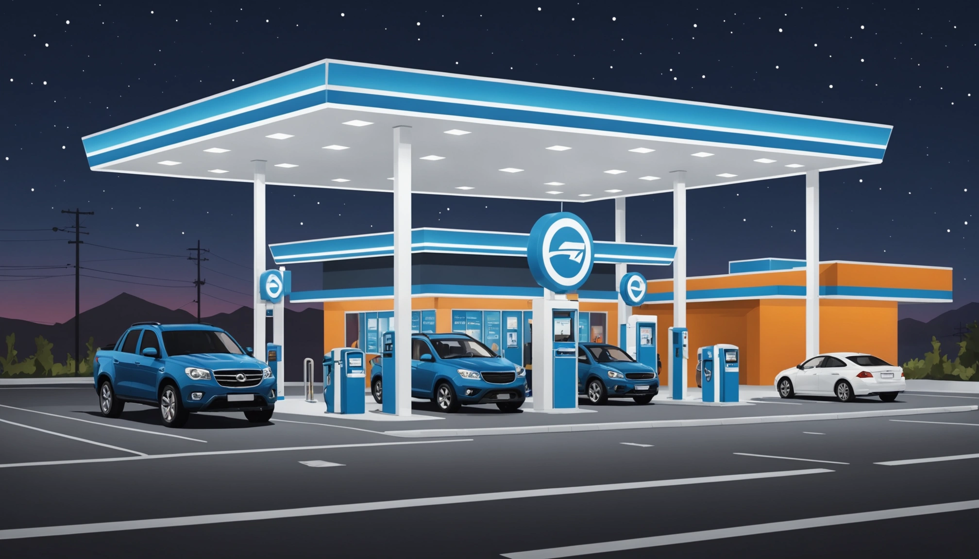 Where to Find Gas Stations Contact Details, Digital art, technology concept, abstract, clean lines, minimalist, corporate blue and white, data visualization, glowing nodes, wordpress, php, html, css
