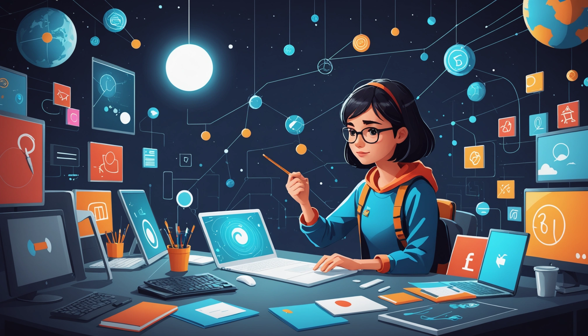 Where to Extract Leads from Manufacturers, Digital art, technology concept, abstract, clean lines, minimalist, corporate blue and white, data visualization, glowing nodes, wordpress, php, html, css