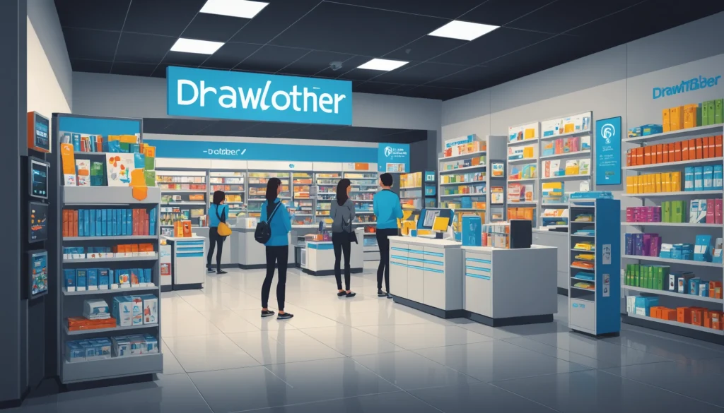 Where to Find Retail Stores Contact Info, Digital art, technology concept, abstract, clean lines, minimalist, corporate blue and white, data visualization, glowing nodes, wordpress, php, html, css