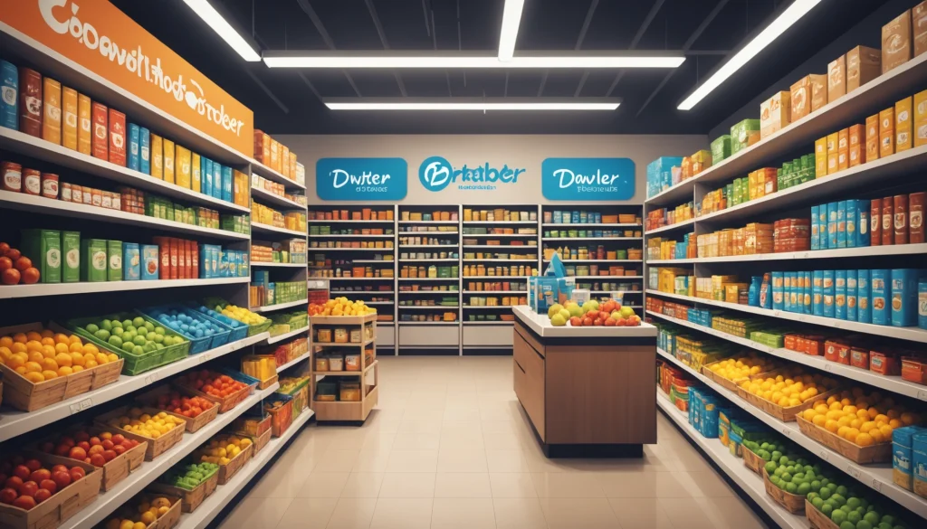 Where to Find Grocery Stores Contact Details, Digital art, technology concept, abstract, clean lines, minimalist, corporate blue and white, data visualization, glowing nodes, wordpress, php, html, css